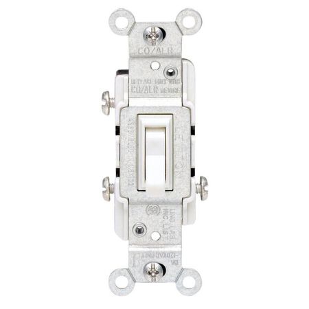 Leviton CO/ALR 15 amps Toggle Switch White 1 pk
