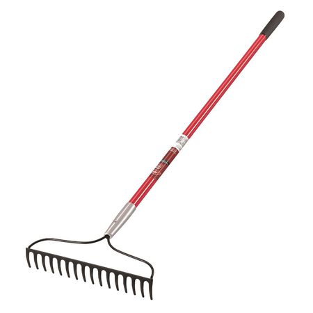 Ace 57 in. 16 Tine Steel Bow Rake Fiberglass Handle