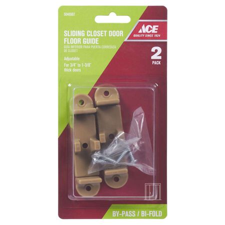 Ace 1 in. L Tan Plastic Door Guide 2 pc