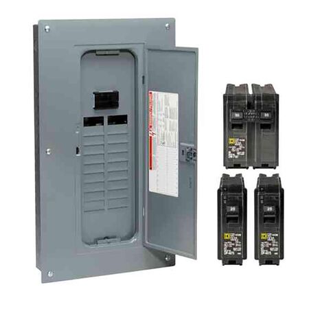 Square D HomeLine 100 amps 120/240 V 20 space 40 circuits Combination Mount Main Breaker Load Center