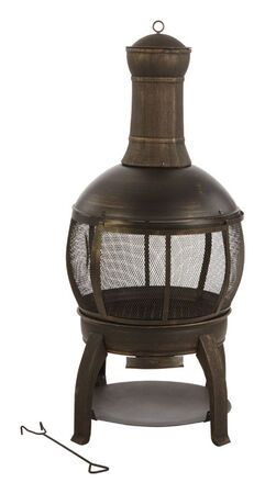 Living Accents Chimenea Multiple Fire Pit 47 in. H x 22 in. W Cast Iron/Steel