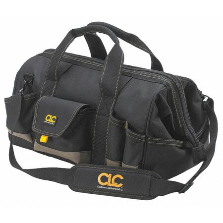 CLC 11 in. W X 12 in. H Polyester Tool Bag 25 pocket Black/Tan 1 pc