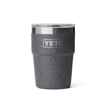 YETI Rambler 16 oz. Black Stone BPA Free Stackable Tumbler with MagSlider Lid