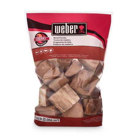 Weber Firespice All Natural Cherry Wood Smoking Chunks 350 cu in
