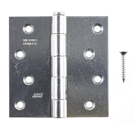 Ace 4 in. L Stainless Steel Door Hinge 1 pk