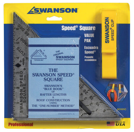 Swanson Original 7.25 in. L X .875 in. H Aluminum Speed Square