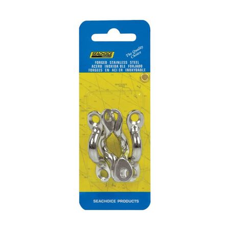 Seachoice Stainless Steel 1-7/8 in. L X 3/8 in. W Eye Straps 4 pk