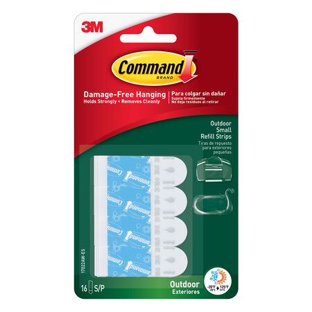 Command Small Foam Adhesive Strips 1-1/8 in. L 16 pk