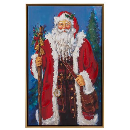 Raz Imports 21.5 in. Father Christmas Framed Wall Art