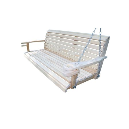 5 ft. Cypress Porch Swing Made in USA with Hanging Hardware