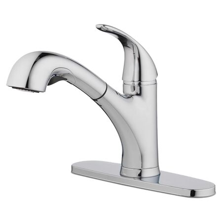 OakBrook Pacifica One Handle Brushed Nickel Pull-Out Kitchen Faucet