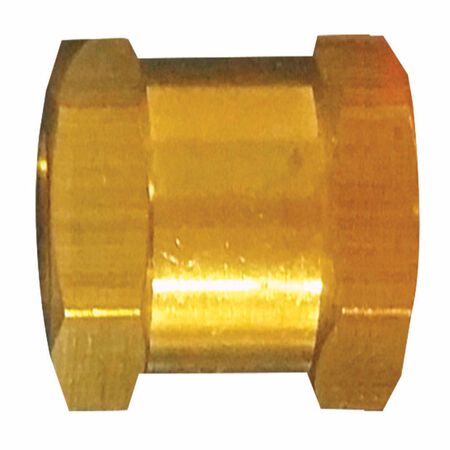 Tru-Flate Brass/Steel Hex Coupling 1/4 in. Female 1 pc