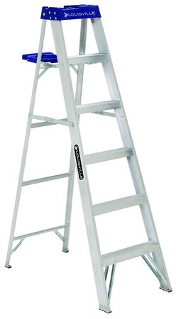 6 ft Louisville AS2106 Aluminum Step Ladder, Type I, 250 lb Load Capacity