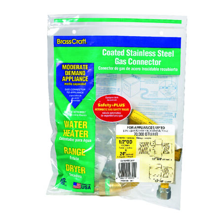 Eastman ProCoat 1/2 in. FIP X 1/2 in. D MIP Stainless Steel Connector 24 in. L