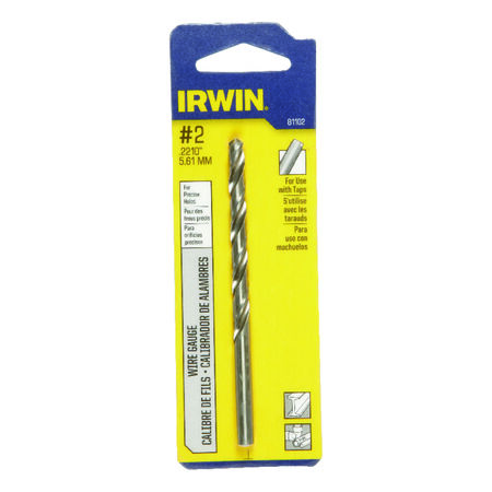 Irwin #2 X 3-7/8 in. L High Speed Steel Wire Gauge Bit 1 pc