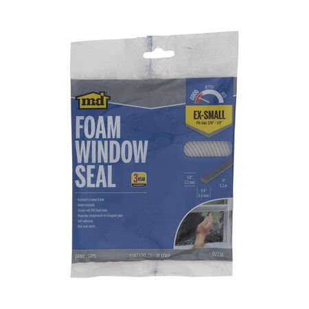M-D Building Products Gray Foam Weather Stripping Tape For Windows 204 in. L X 0.13 in.