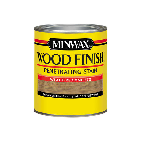 Minwax Wood Finish Semi-Transparent Weathered Oak Oil-Based Penetrating Wood Stain 1 qt