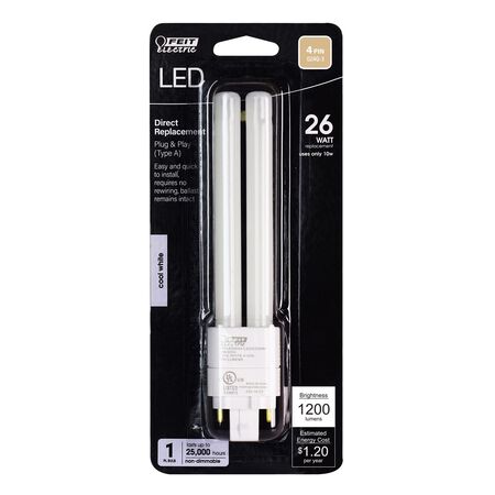 Feit Electric PL GX24Q-3 4-Pin LED Bulb Cool White 26 Watt Equivalence 1 pk