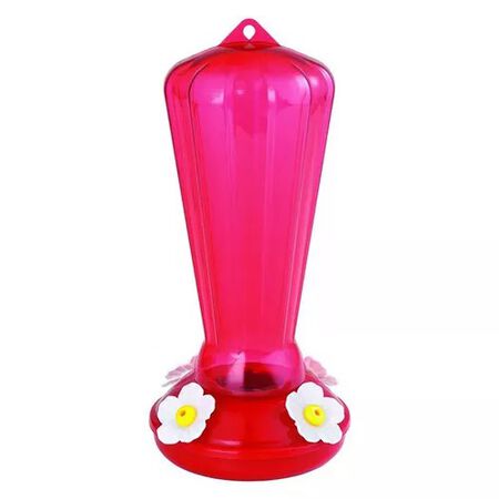 More Birds Hollyhock Plastic Hummingbird Feeder 25 oz. capacity
