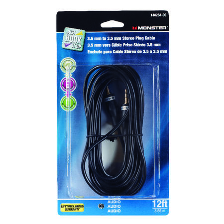 Monster Just Hook It Up 12 ft. L Stereo Plug Cable Stereo cable