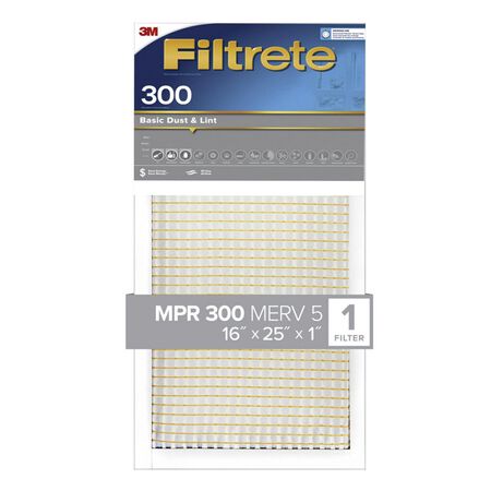 Filtrete 16 in. W X 25 in. H X 1 in. D 5 MERV Pleated Filter Dust 1 pk
