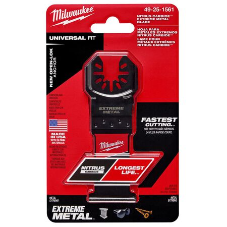 Milwaukee Nitrus Carbide 1-3/8 in. W Carbide Open-Lok Oscillating Blade Multi-Material 1 pk
