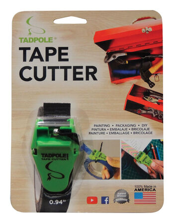 Tadpole 1 in. W X 2 in. L Tape Cutter Green