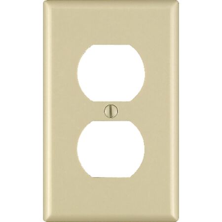Leviton Ivory 1 gang Thermoset Plastic Duplex Wall Plate 1 pk