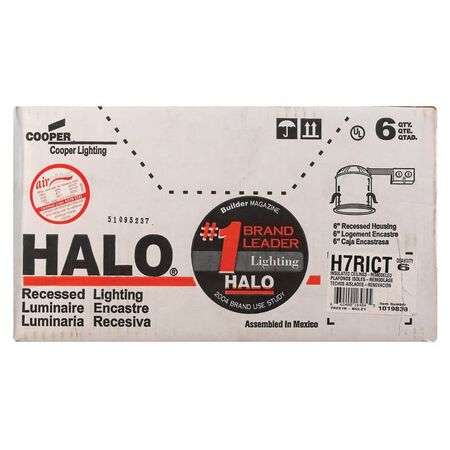 Halo Silver 6 in. W Aluminum LED Recessed Lighting Housing