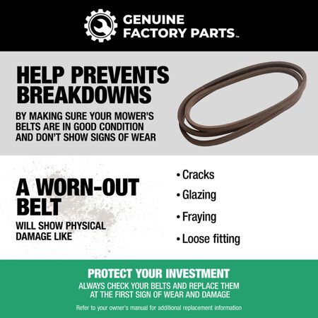 Genuine Factory Parts Riding Mower 54-in. Deck Belt