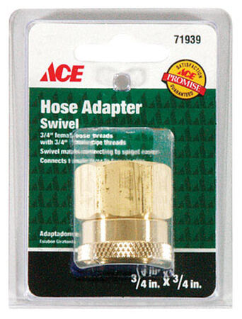Ace 3/4 in. FHT x 3/4 in. FPT Brass Hose Adapter Female Threaded