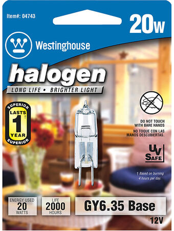 Westinghouse 20 W JC Decorative Halogen Bulb 300 lm Warm White 1 pk
