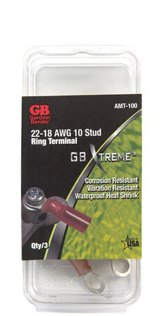 Gardner Bender Xtreme 22-18 Ga. Insulated Wire Ring Terminal Red 3 pk