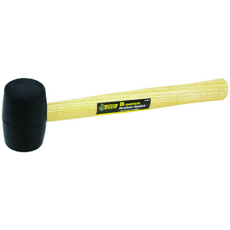 Steel Grip 8 oz Mallet Rubber Head Wood Handle