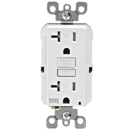 Leviton SmartlockPro 20 amps 125 V Duplex White GFCI Outlet 5-20R 1 pk