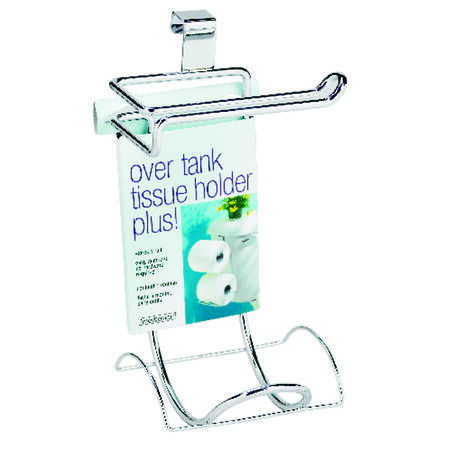 iDesign Silver Steel Over the Tank Toilet Paper Holder