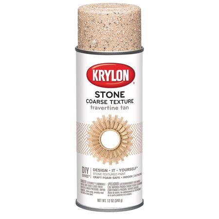 Krylon Stone Coarse Textured Travertine Tan Coarse Stone Finish Spray 12 oz