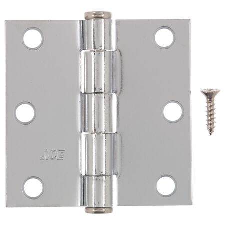 Ace 3 in. L Chrome Residential Door Hinge 1 pk