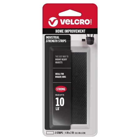 VELCRO Brand Industrial Strength Small Nylon Hook and Loop Fastener 4 in. L 2 pk