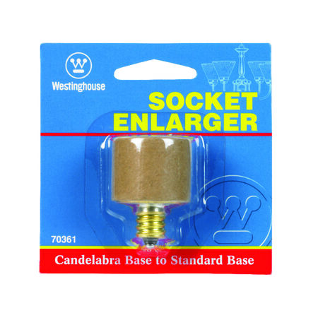 Westinghouse 75 watts 120 volts Socket Adapter Brass