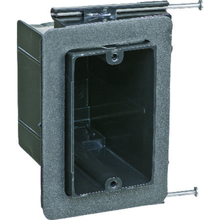 Carlon 22-1/2 cu in Rectangle Plastic 1 gang Electrical Box Black