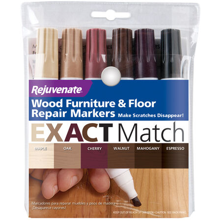 Rejuvenate Assorted Medium Tip Wood and Furniture Repair Markers 6 pk