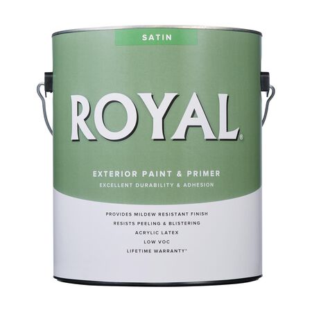 Royal Satin High Hiding White Paint Exterior 1 gal
