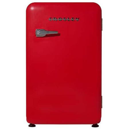Crosley 3.2 cu. ft. 1-Door Compact Refrigerator, Retro Design, Door Storage Bins, Adjustable Glass Shelves, Red