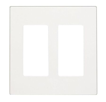 Leviton Decora White 2 gang Polycarbonate Decorator Wall Plate 1 each