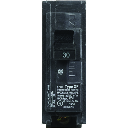Siemens 30 amps Standard Single Pole Circuit Breaker