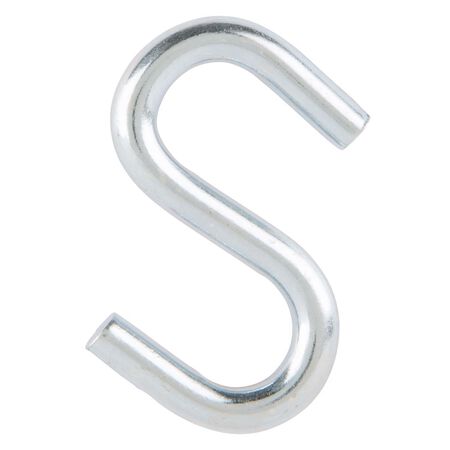 Ace Small Zinc-Plated Silver Steel 2 in. L S-Hook 150 lb 2 pk