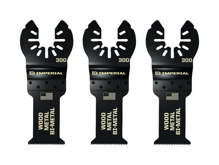 Imperial Blades One Fit 1-1/4" Standard Wood & Nails Blade, 3PC