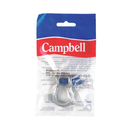Campbell Galvanized Forged Carbon Steel Anchor Shackle 1500 lb