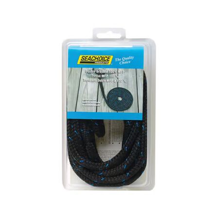 Seachoice Black Polypropylene Line Dock 15 ft. x  3/8 in.